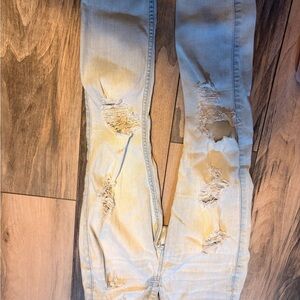Hollister Light Blue Distressed Skinny Jeans